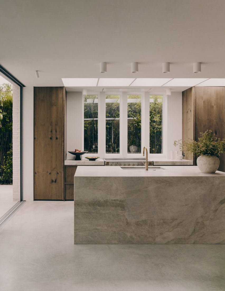 Kitchen interior at renovated home by Studio Hallett