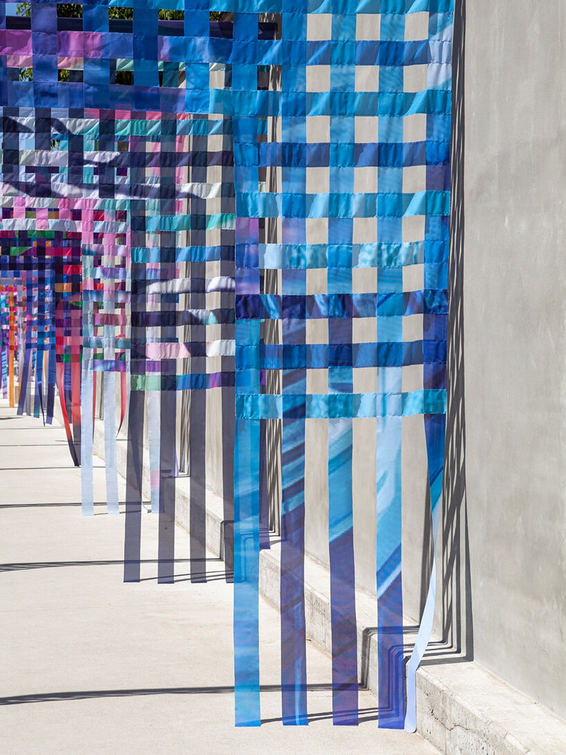 studio mo man tai reshapes urban leftovers into walk-through color field in milan - 6