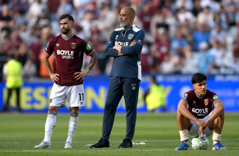 West Ham after being relegated from the Premier League.