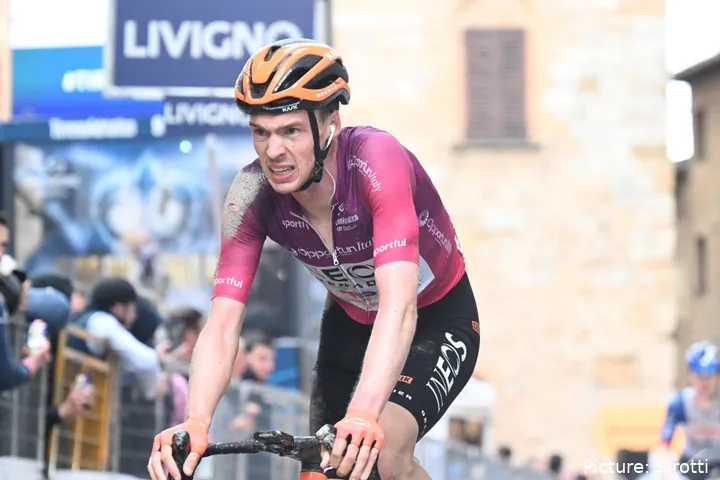 Thymen Arensman during stage 2 of the 2026 Tirreno-Adriatico