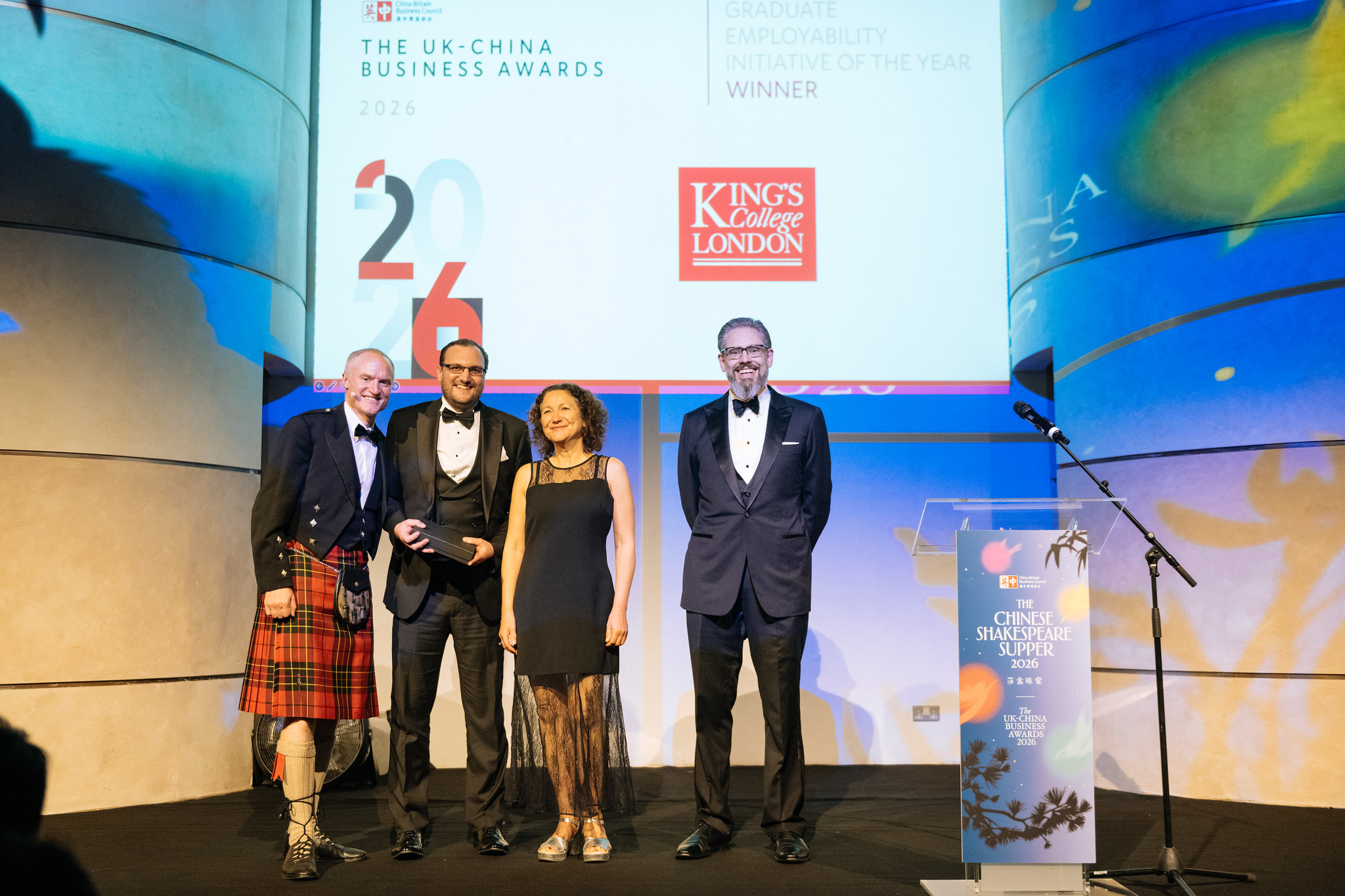 UK China Business Awards 2026 - King's Award on Stage