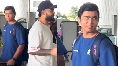 IPL 2026: Vaibhav Sooryavanshi gives captain Riyan Parag an 'awkward' stare after 'hum nahi hai film star' remark - Watch