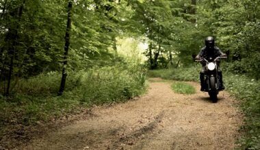 A silent and solitary bivouac with a motorcycle in a forest in the United Kingdom