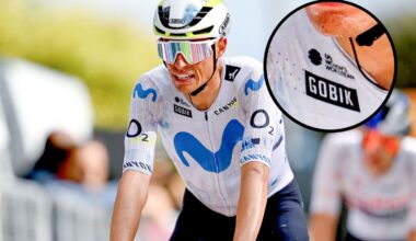 FERMO, ITALY - MAY 16: Enric Mas of Spain and Team Movistar crosses the finish line during the 109th Giro d'Italia 2026, Stage 8 a 156km stage from Chieti to Fermo 315m / #UCIWT / on May 16, 2026 in Fermo, Italy. (Photo by Dario Belingheri/Getty Images)