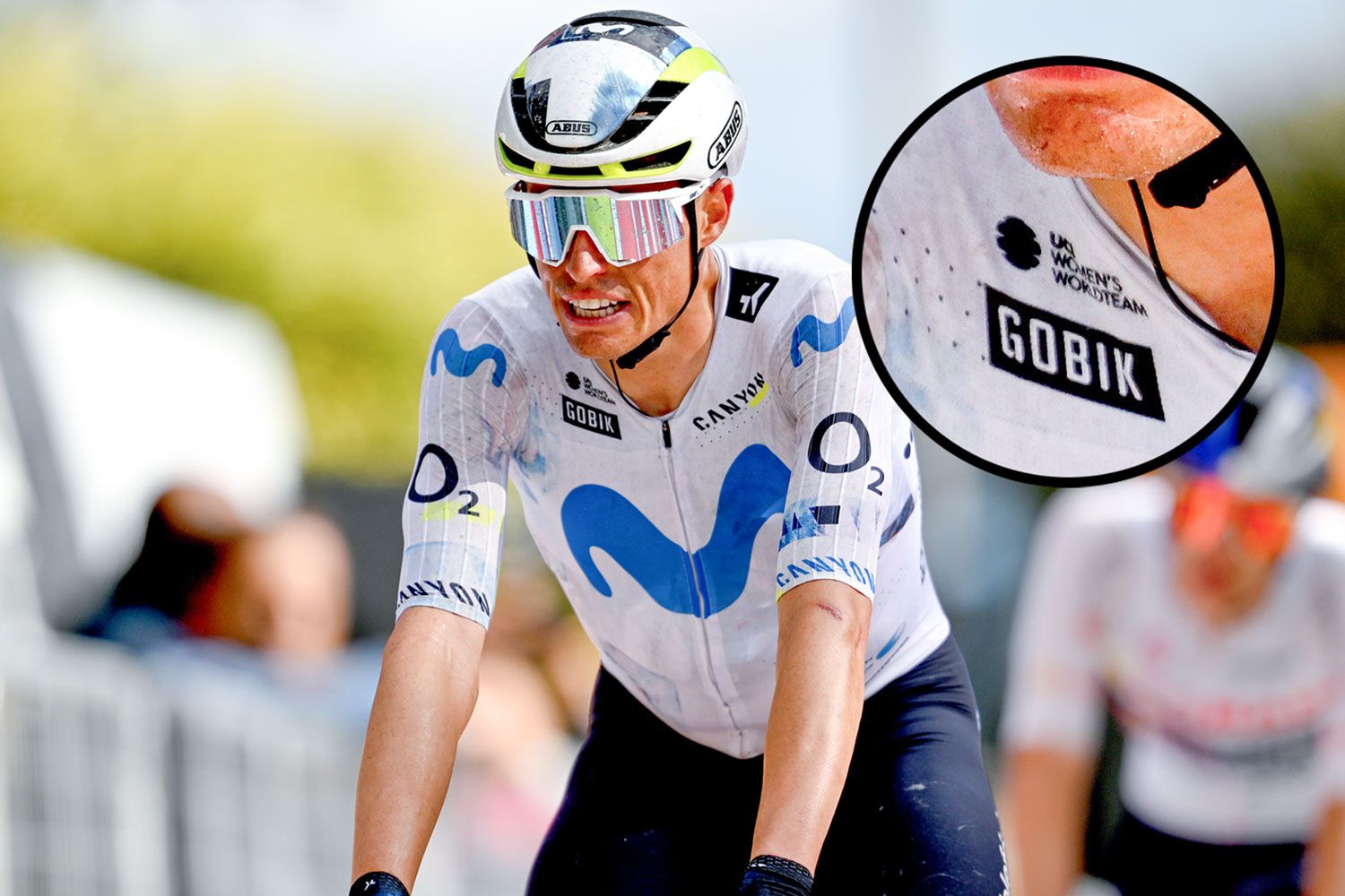 FERMO, ITALY - MAY 16: Enric Mas of Spain and Team Movistar crosses the finish line during the 109th Giro d'Italia 2026, Stage 8 a 156km stage from Chieti to Fermo 315m / #UCIWT / on May 16, 2026 in Fermo, Italy. (Photo by Dario Belingheri/Getty Images)