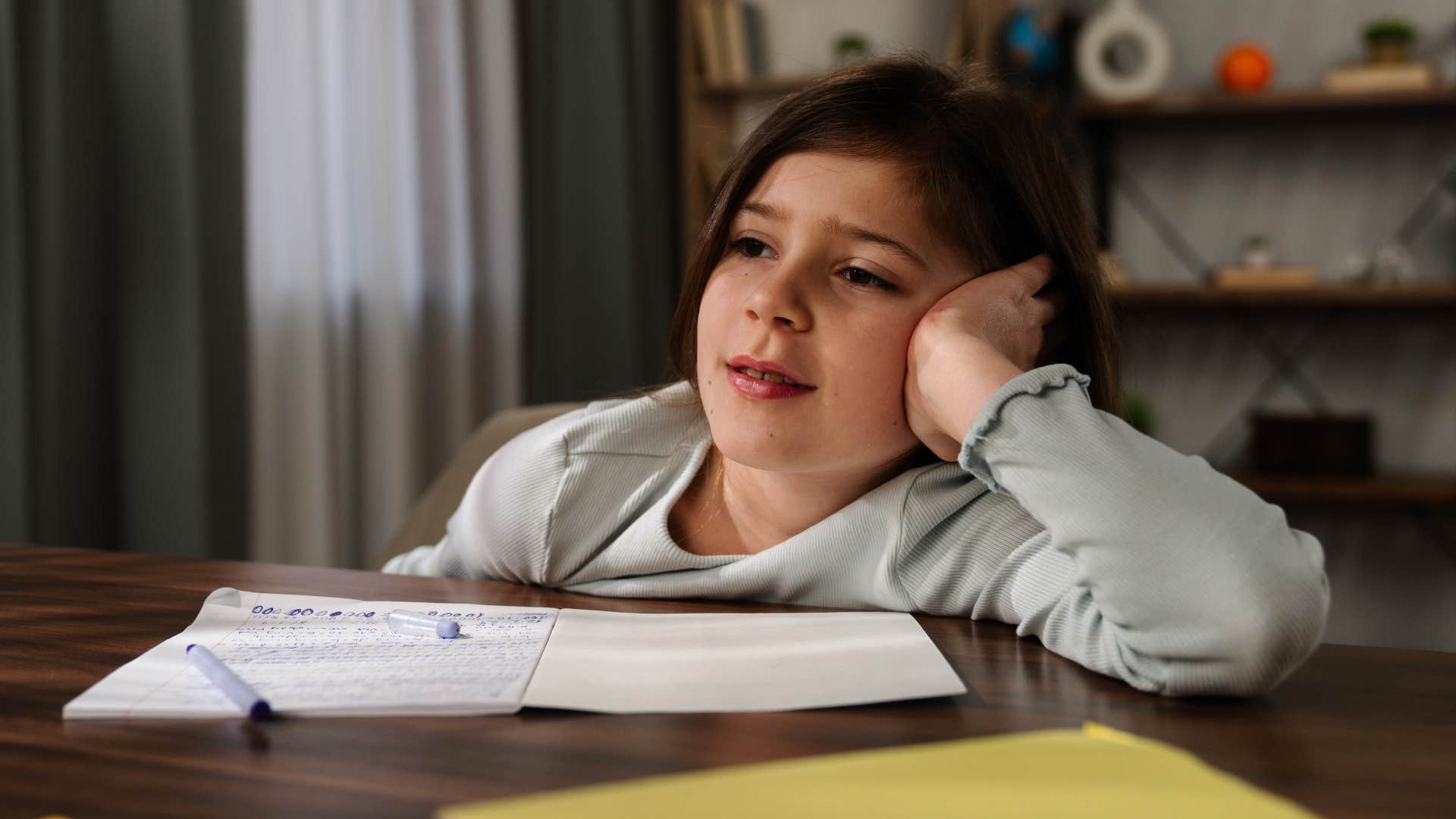 Little girl with adhd being called spacey and distracted at home