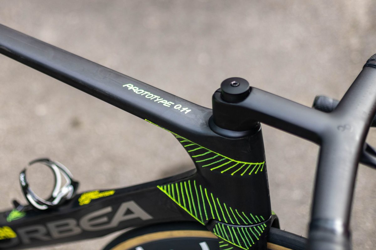 Prototype Orbea at the 2026 Tour Auvergne-Rhône-Alpes