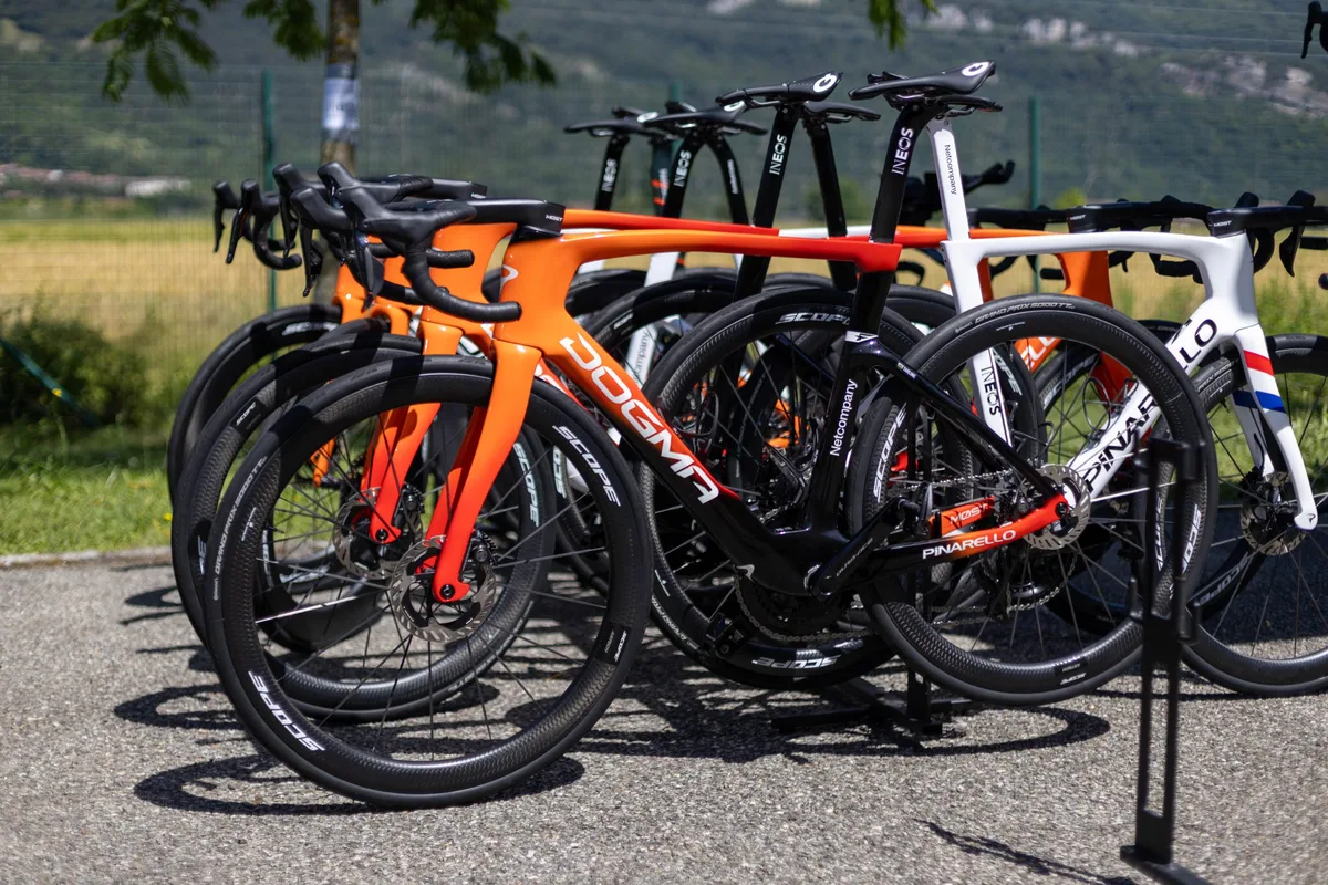 Josh Tarling's Pinarello Dogma F at the 2026 Tour Auvergne-Rhône-Alpes