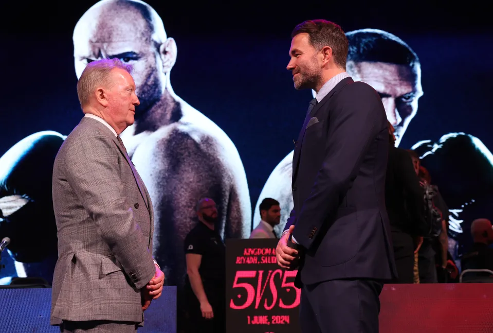 Eddie Hearn and Frank Warren facing off