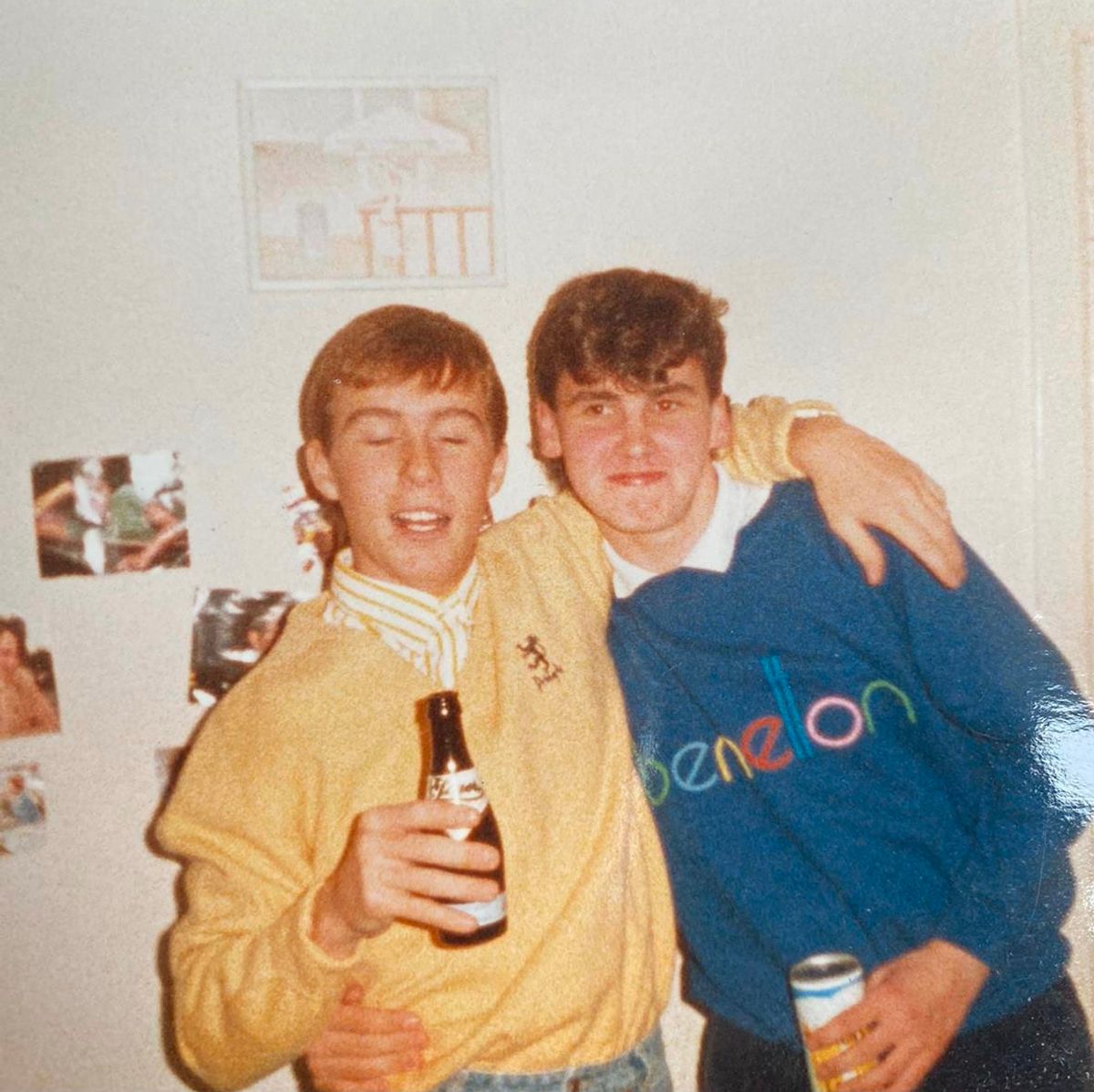 Steven and Hooker at a house party in 1984.