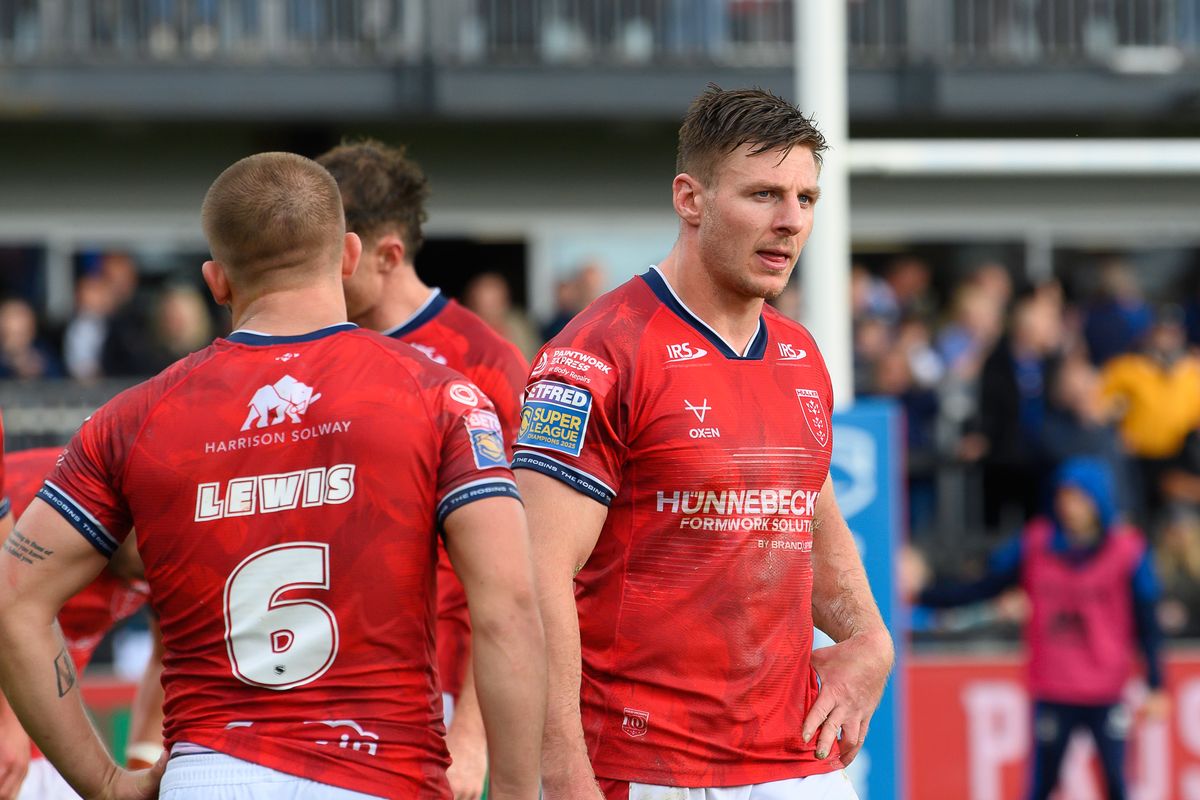 Hull KR's Tom Davies dejected after his side's loss to Wakefield.