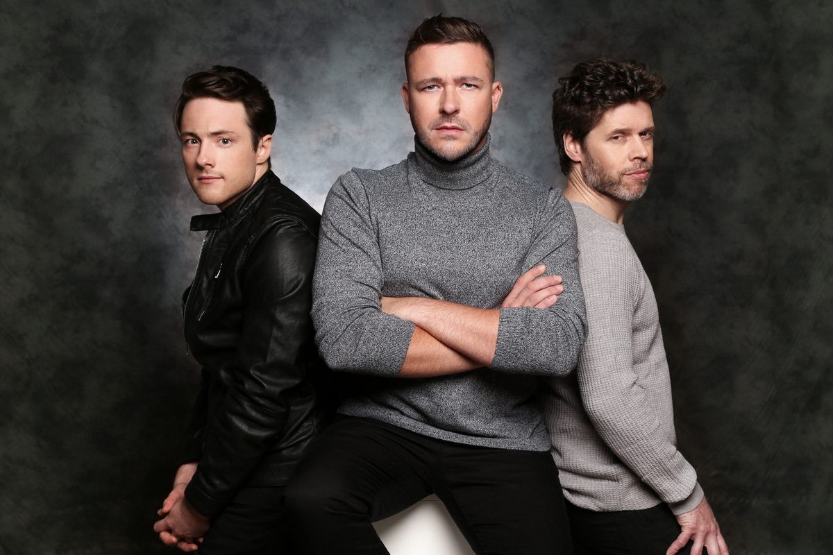 Danny (Centre) says he gets on like a house on fire with his fellow Take That impersonators