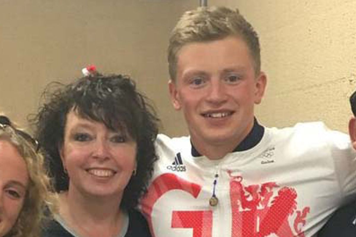 Adam Peaty with his mum Caroline