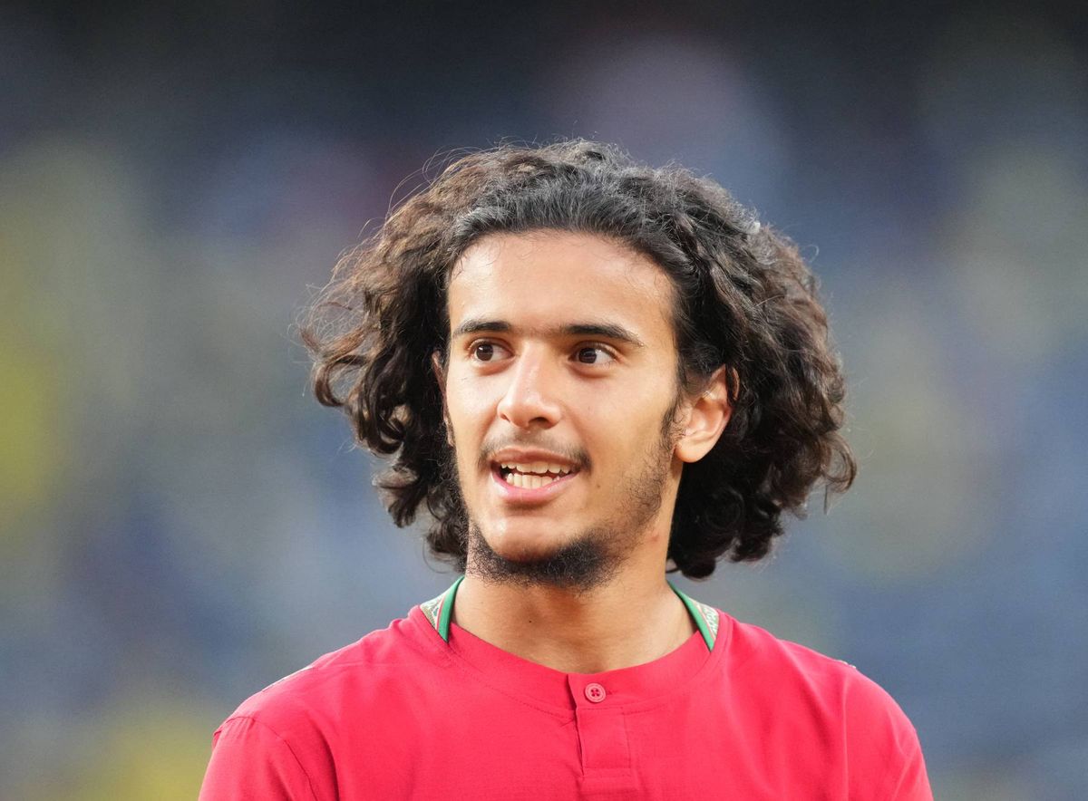 Ayyoub Bouaddi during Brazil vs Morocco