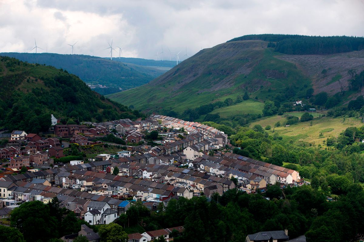 A general view of Ferndale in Rhondda Cynon Taf