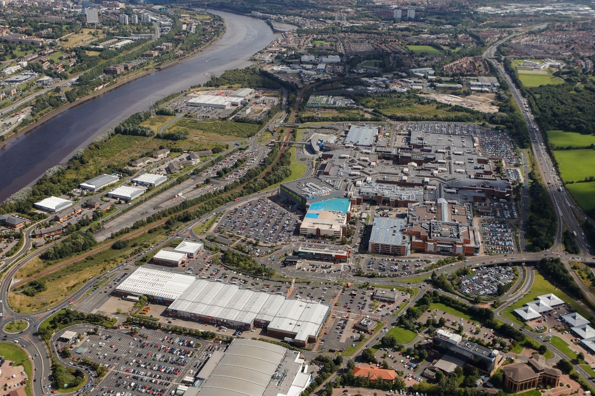 An aerial view of the Metrocentre