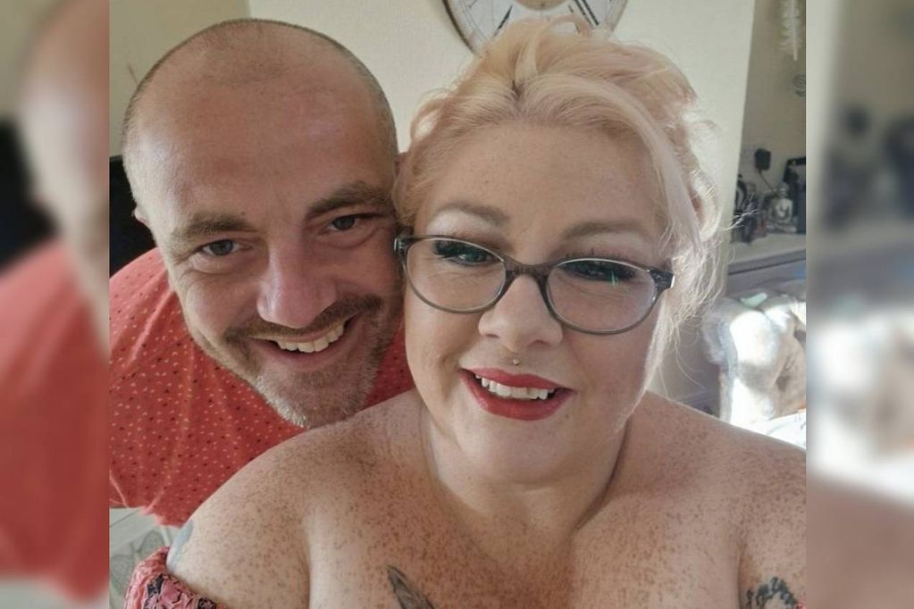 Clare Adams with her partner Chris
