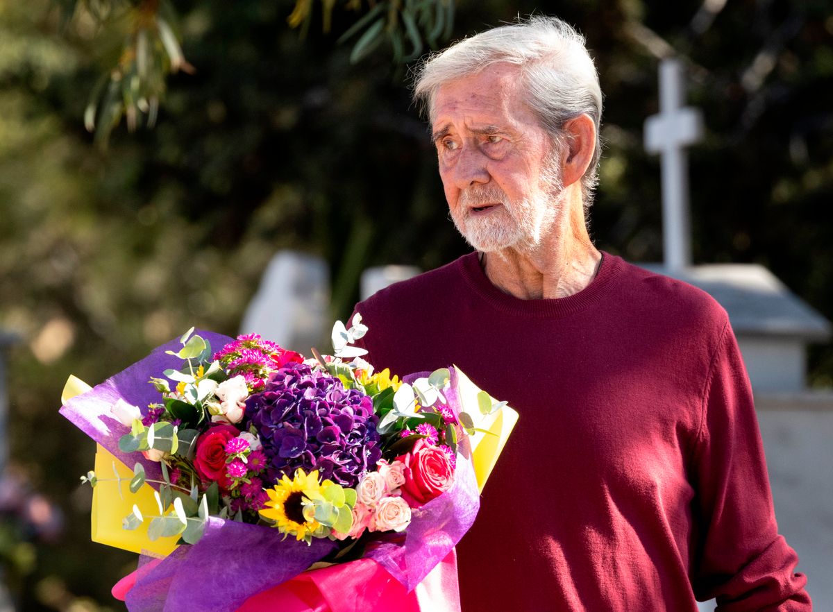 The 76-year-old has remained in Cyprus following his release to stay near his wife's grave