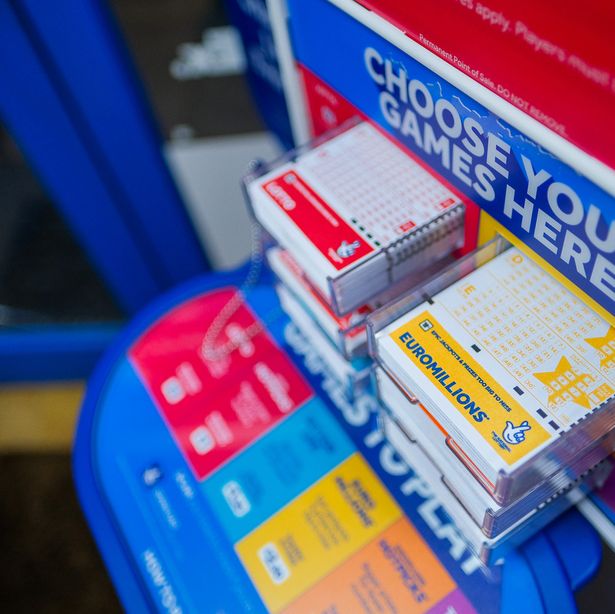EuroMillions lottery in a display rack