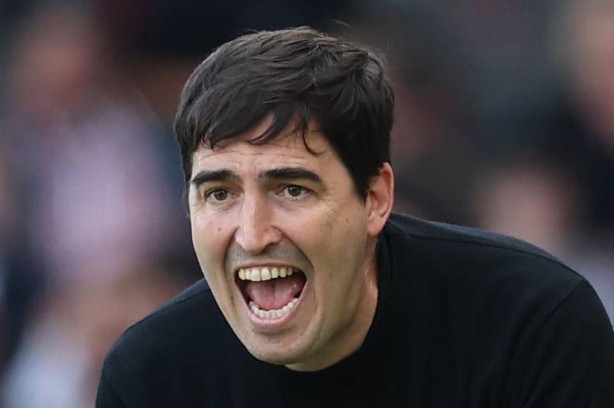 Bournemouth manager Andoni Iraola during the Premier League match between Fulham and Bournemouth at Craven Cottage