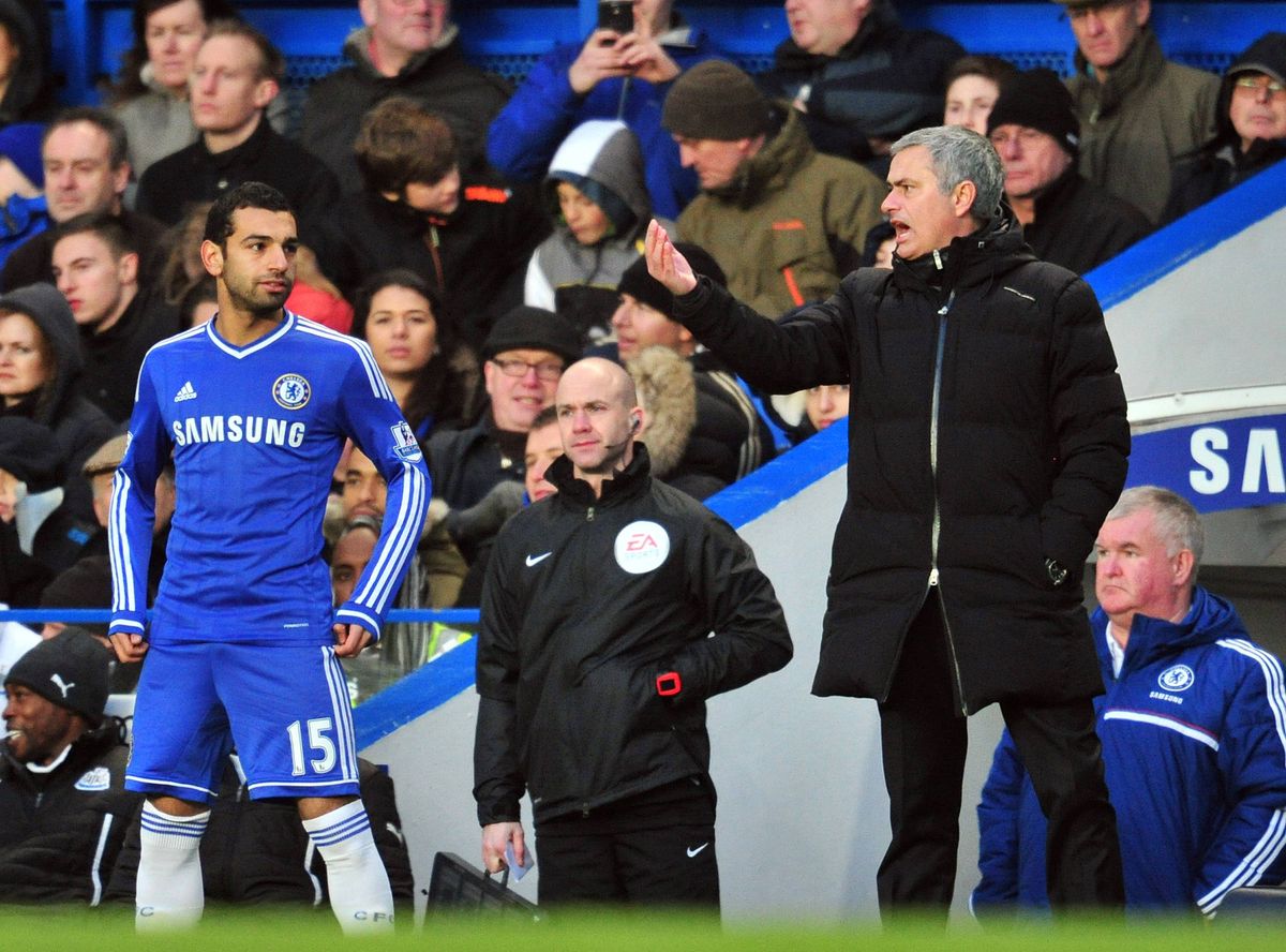 Mohamed Salah and Jose Mourinho