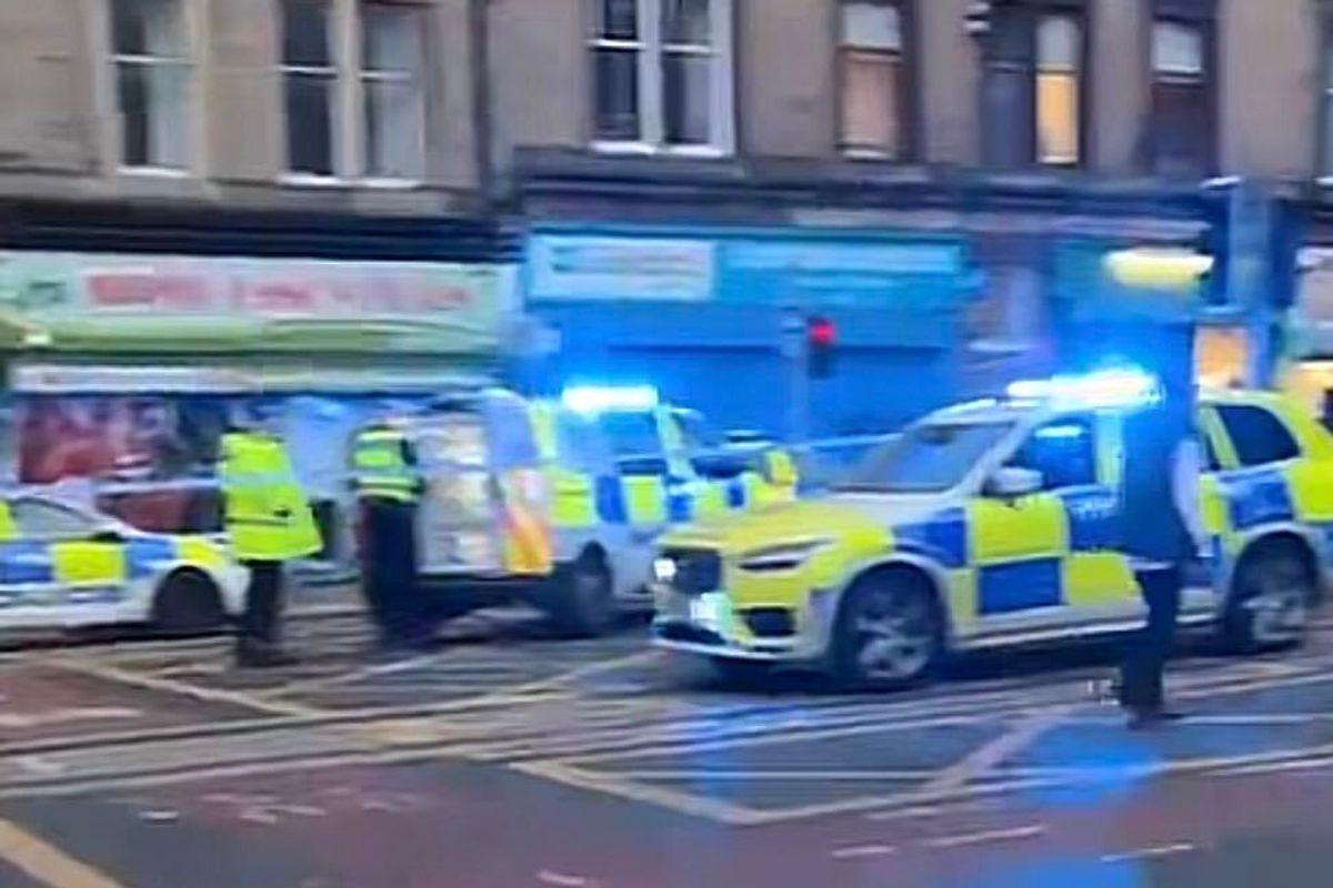 Police on Leith Walk.