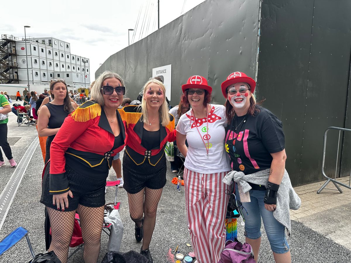 Dedicated Take That fans camped outside the Etihad from the early hours