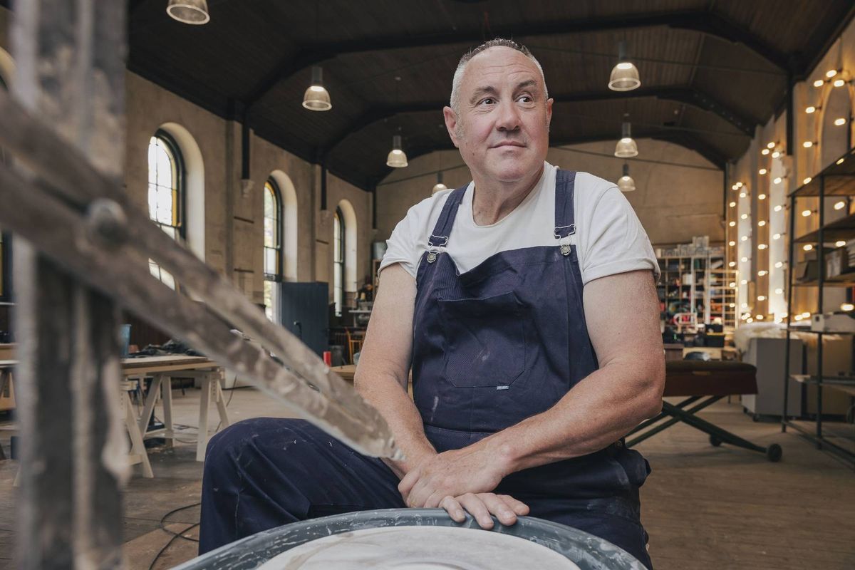 Keith Brymer Jones, pictured in his Salem Chapel studio, said the lack of support for small independents in Pwllheli was 'incredibly short-sighted'
