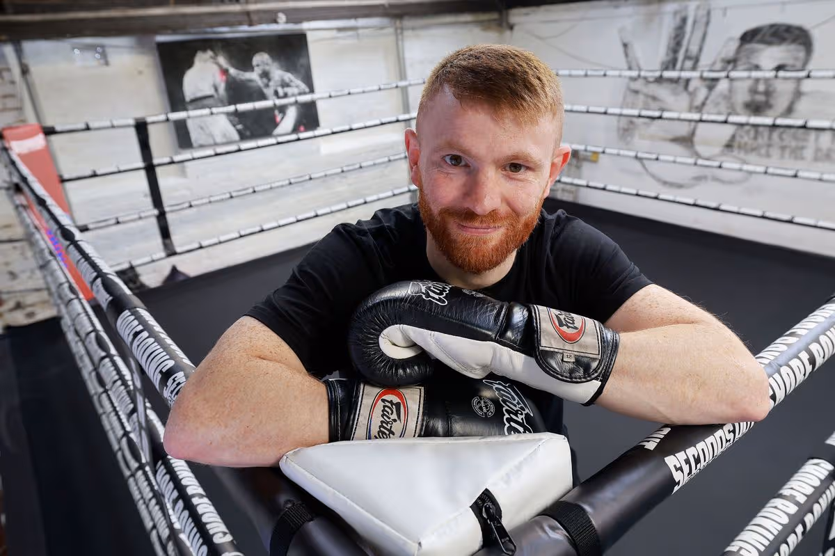 Boxer Sean Spence at Shore Boxing, Granton.