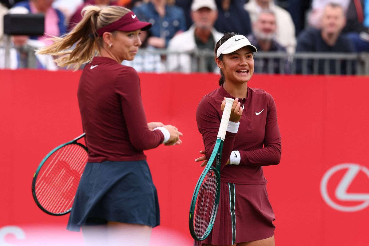 Katie Boulter and Emma Raducanu at Queen's
