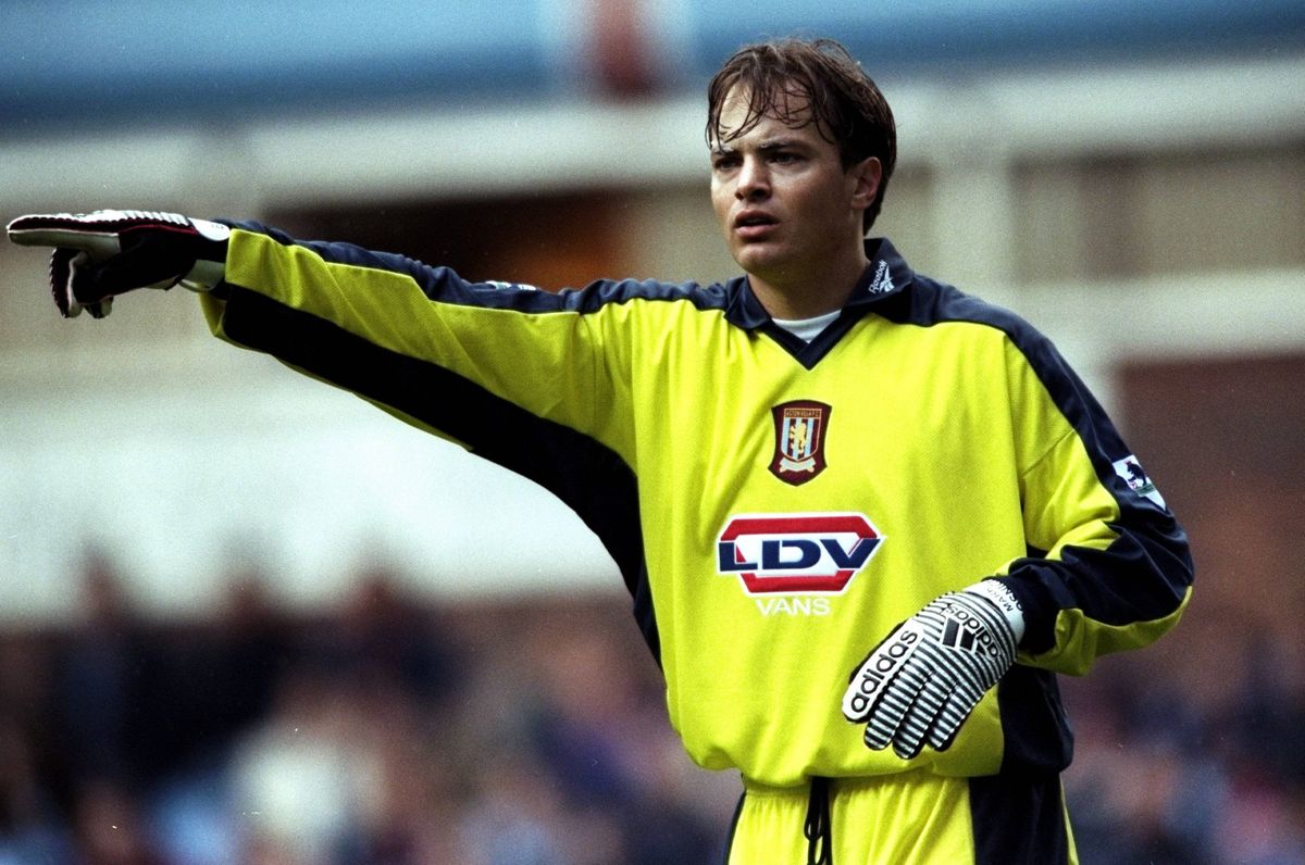 Mark Bosnich during the FA Carling Premiership game against Wimbledon at Villa Park.