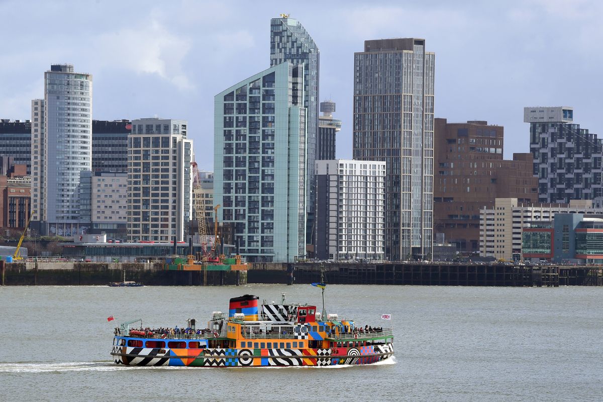 The Dazzle Ferry (Snowdrop) on the River Mersey earlier this year