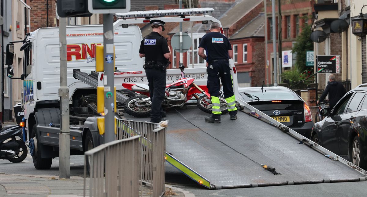 Merseyside Police scene on Oakfield Road, Anfield.