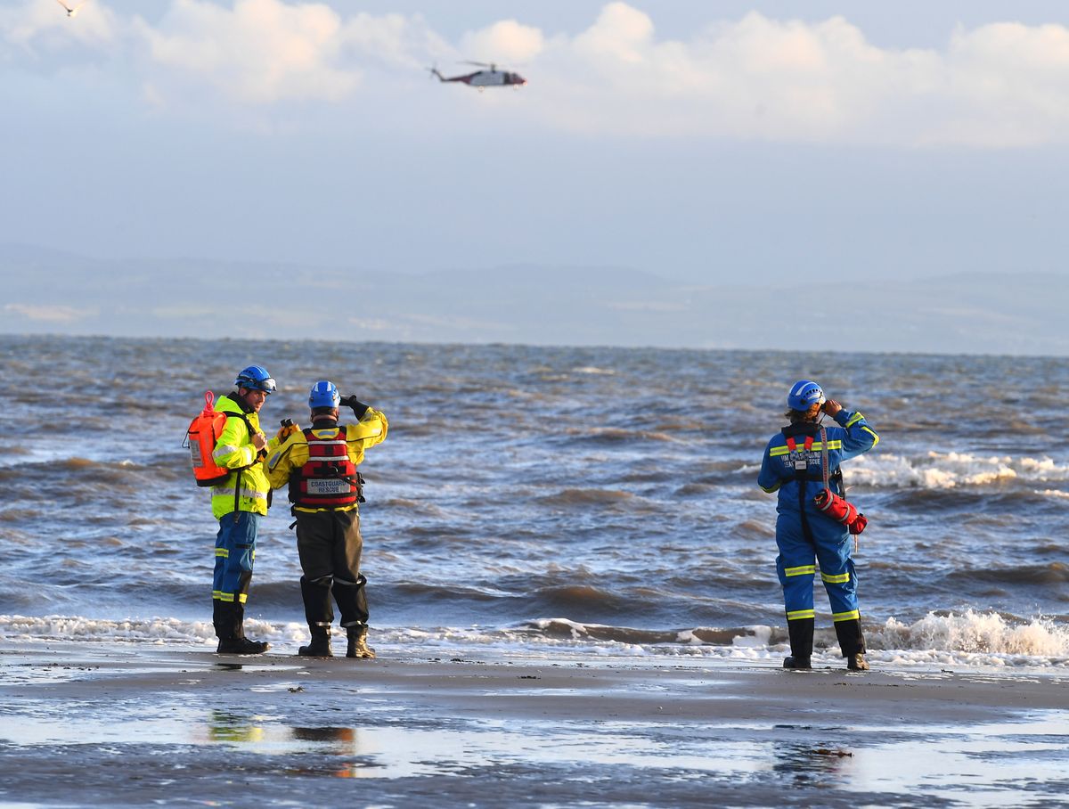 HM Coastguard Search & Rescue on Crosby beach in 2024