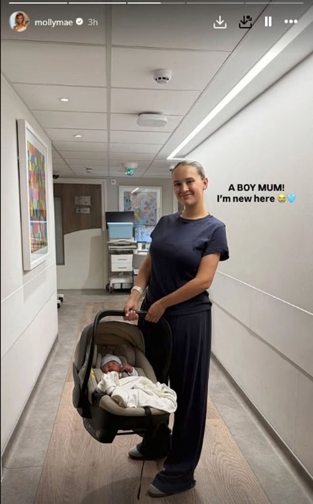 Molly before they left the hospital