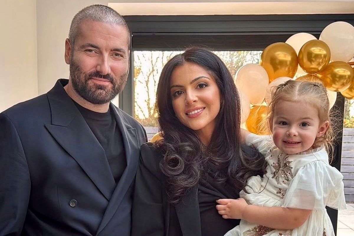 Craig Dunn with partner Nabela and daughter Serena
