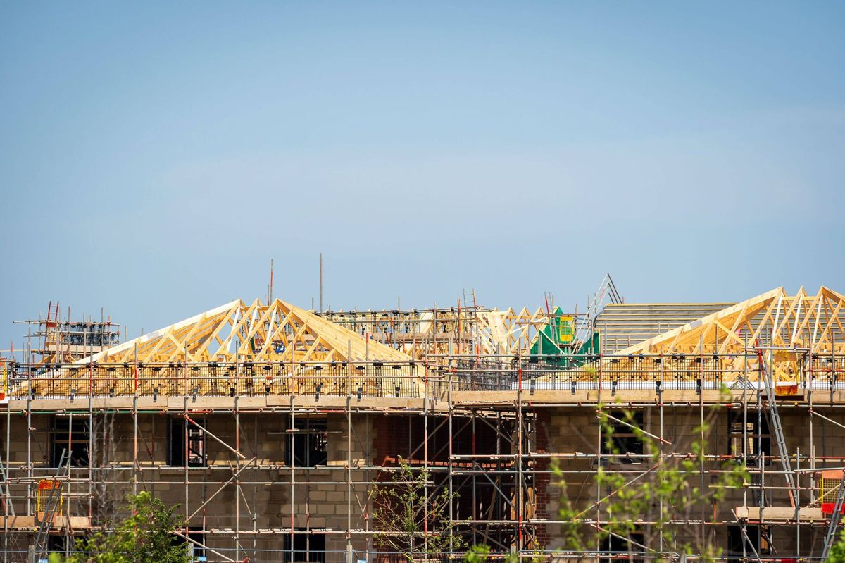 New build house development estate in england uk