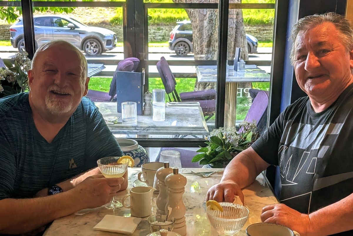 Former boxing rivals Stephen Jones, left, and Jimmy Duncan were recently reunited