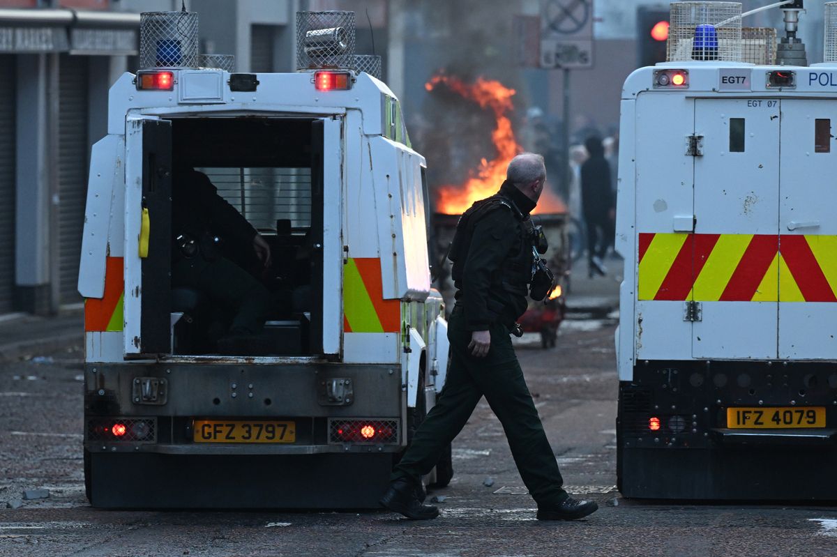 Riots broke out in Belfast on Tuesday