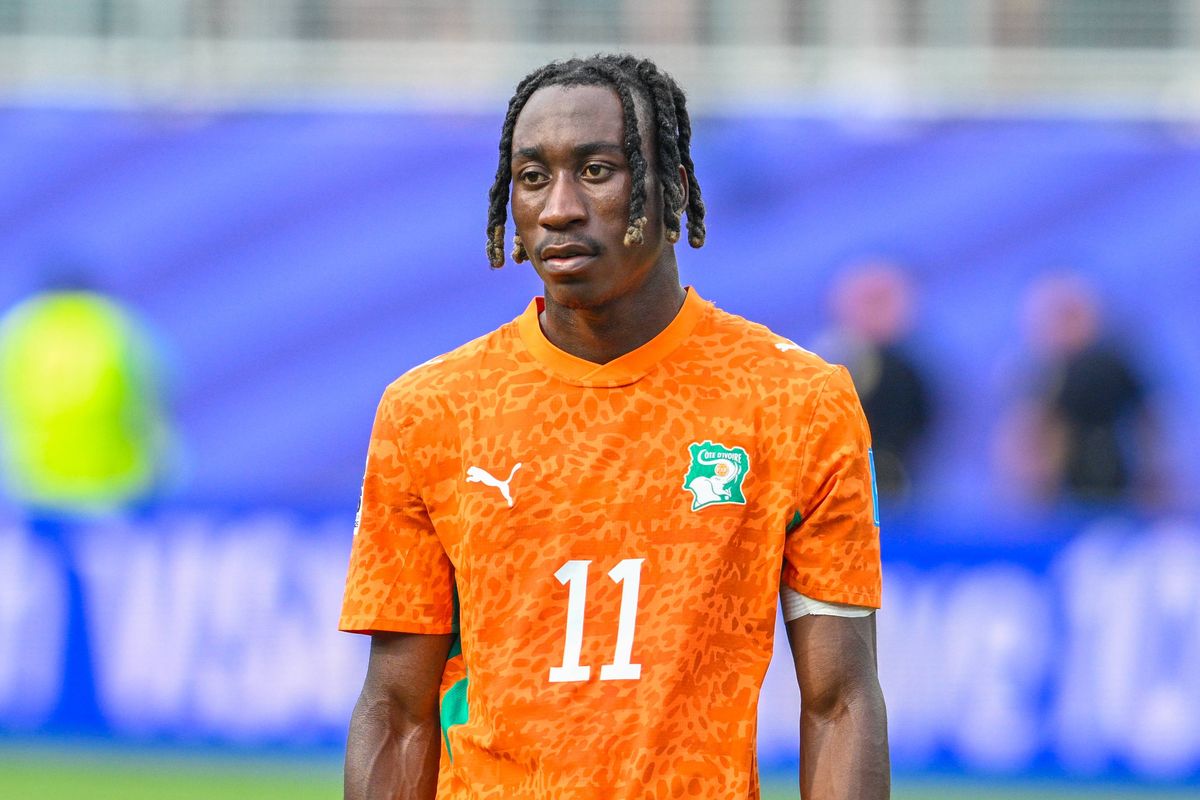 PHILADELPHIA, PA - JUNE 25: Yan Diomande #11 of Cote d'Ivoire is shown during the FIFA World Cup 2026 Group E match between Curacao and Cote d'Ivoire on June 25th, 2026 at Philadelphia Stadium in Philadelphia, PA.(Photo by Terence Lewis/Icon Sportswire via Getty Images)