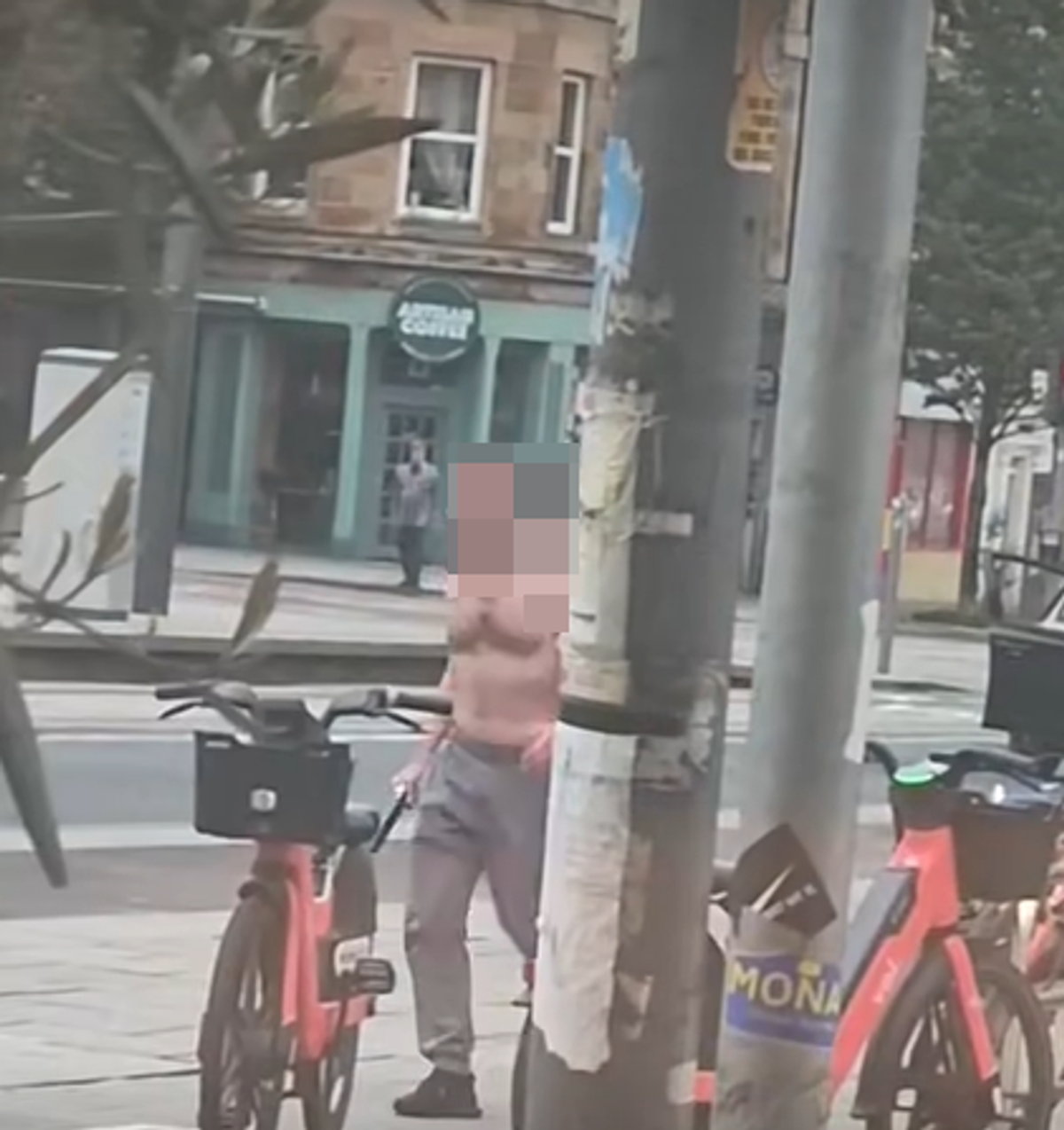 The terrifying moment was captured on video.