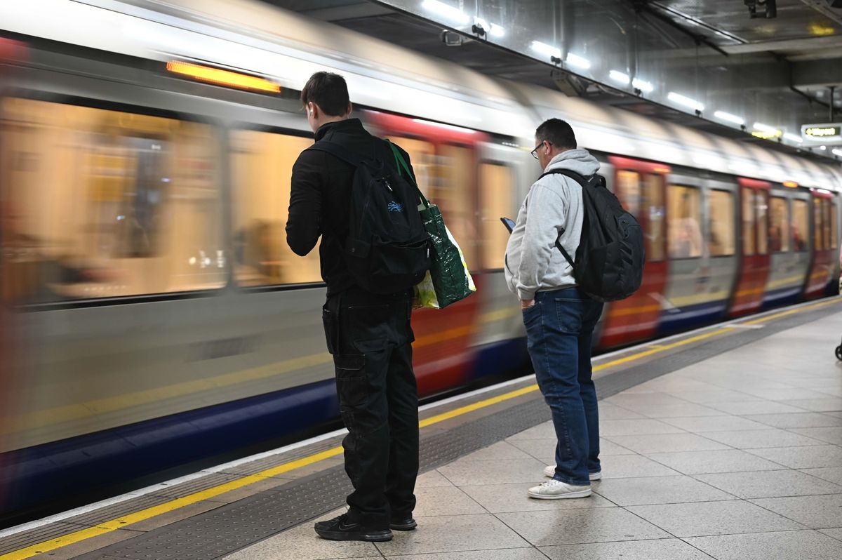 passengers on tube platform