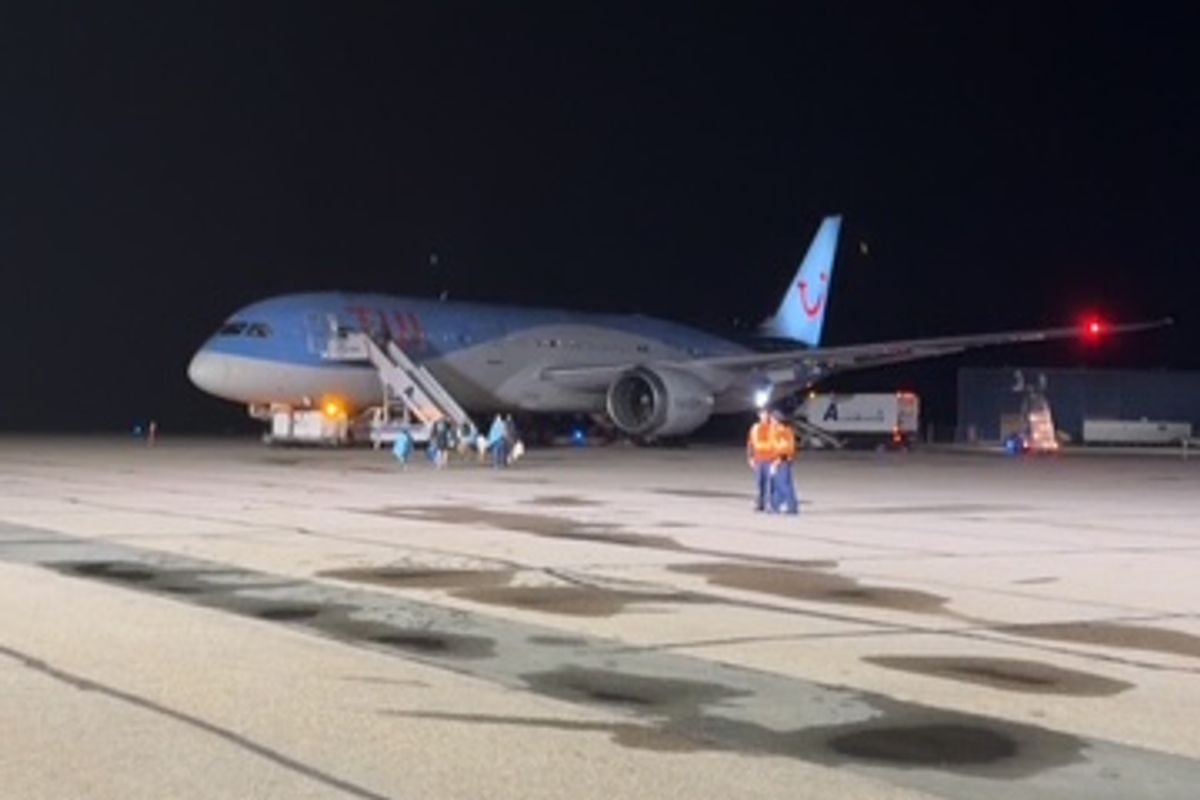 The Boeing was diverted to the small Canadian town