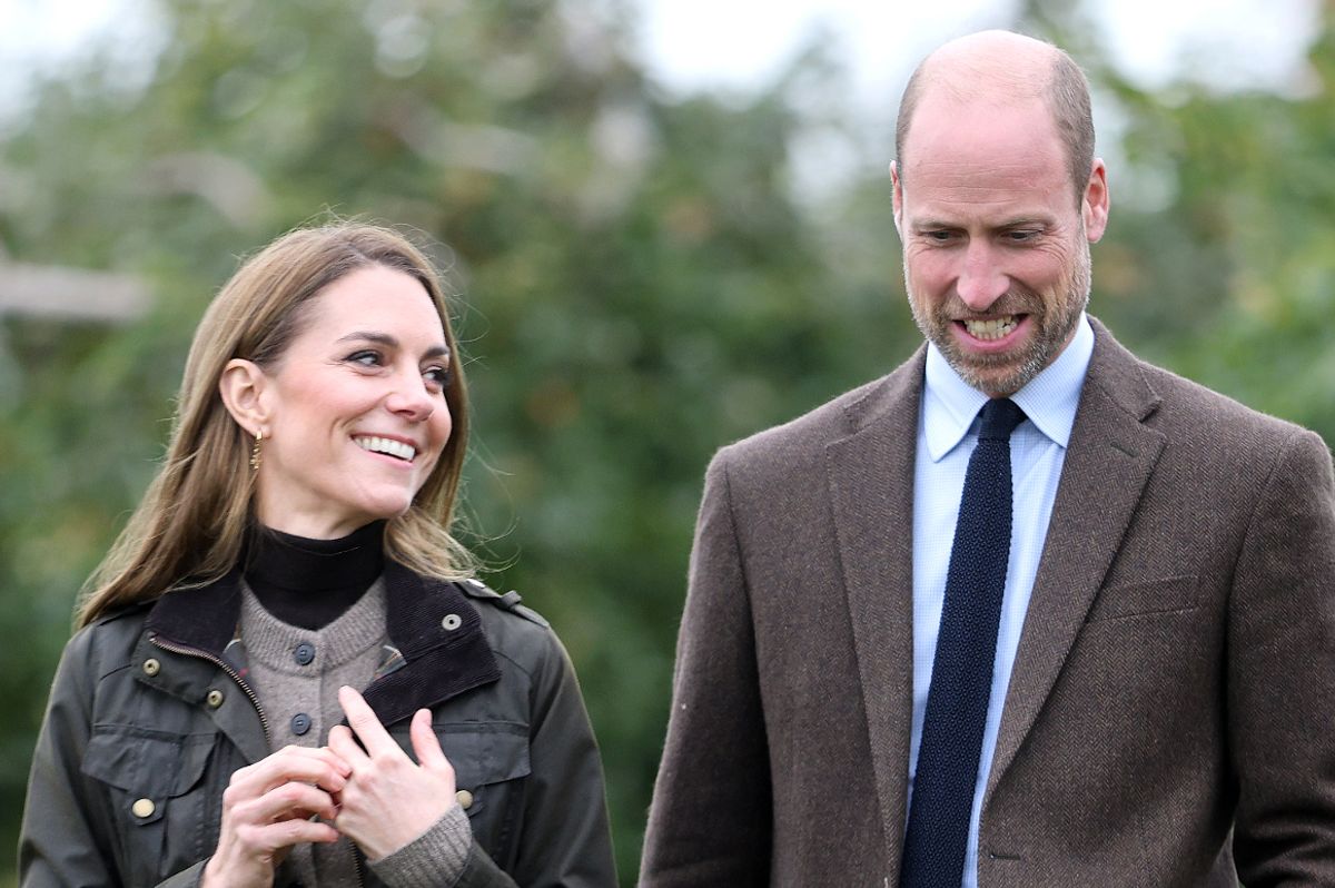 The Prince of Wales, who turns 44 today, with wife the Princess of Wales 