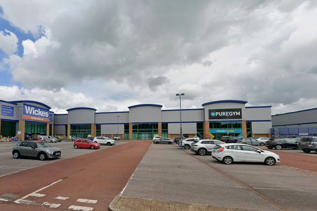 The site of a proposed Next store (next to Puregym) at Gallagher Retail Park in Caerphilly