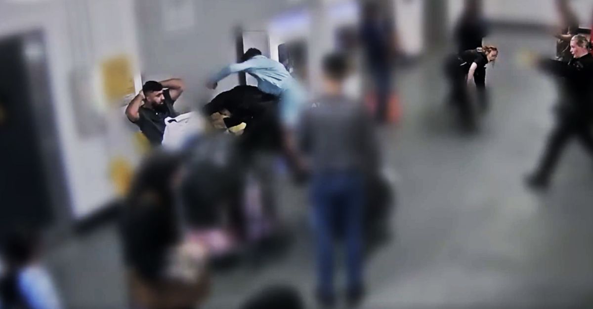 A still of CCTV footage shown to trial jurors