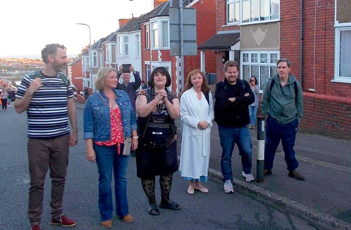 Cast of Gavin & Stacey in Trinity Street