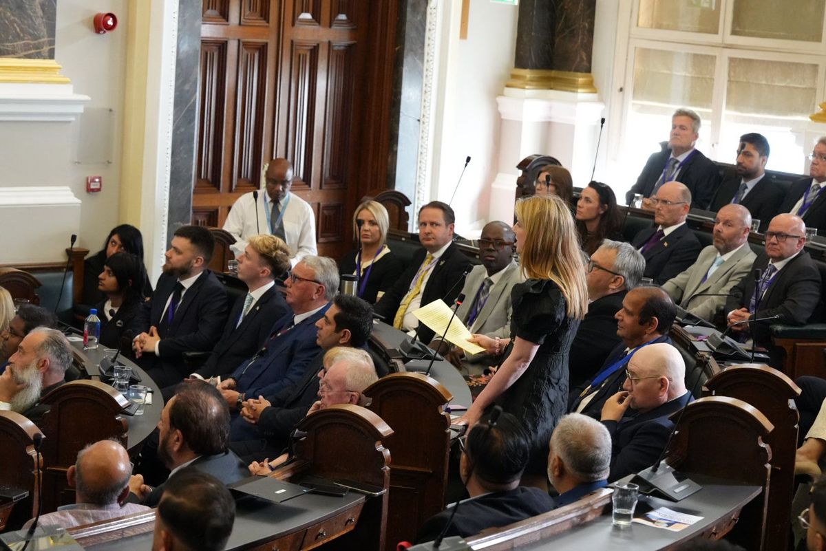 Birmingham Labour leader Nicky Brennan addresses the council chamber