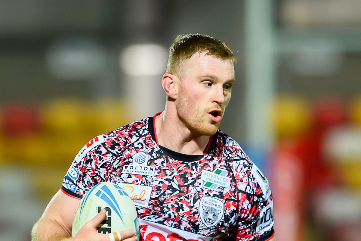 Jack Hughes in action for Leigh Leopards