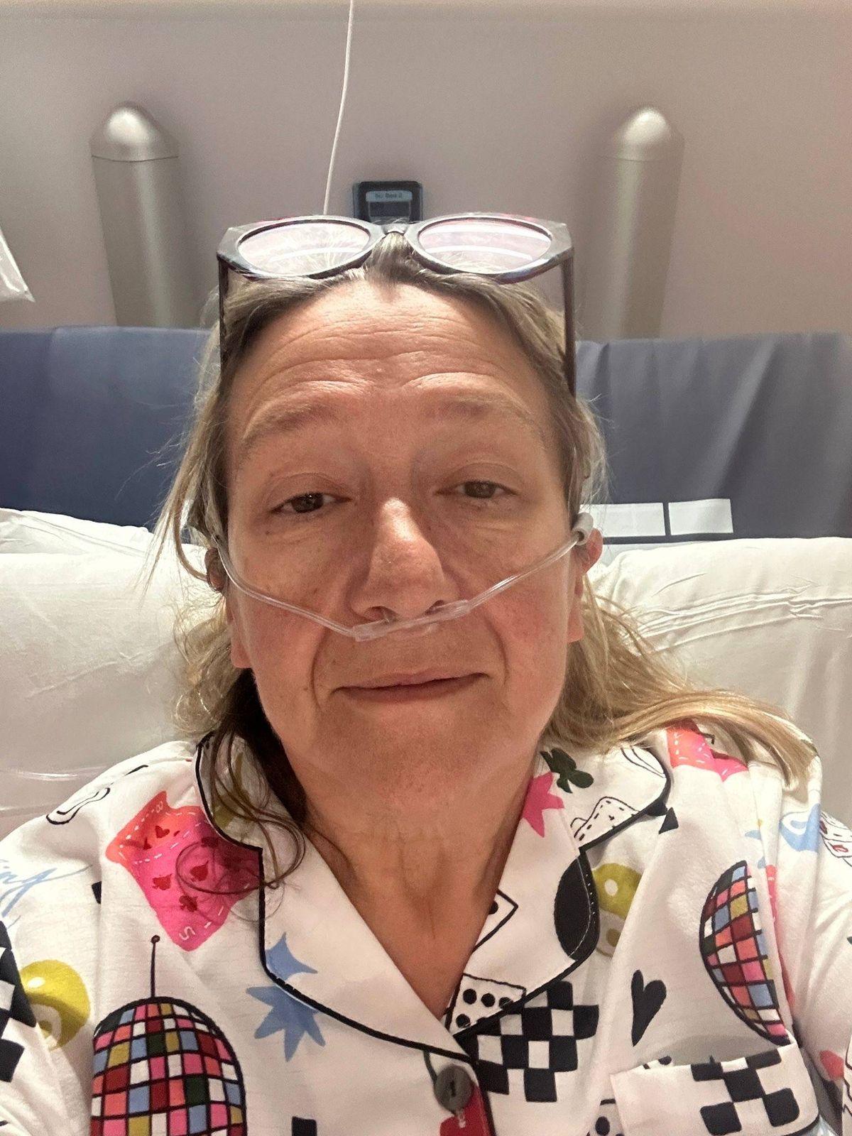 Ruth in the Royal Liverpool University Hospital this February after having her liver resectioned and ablated